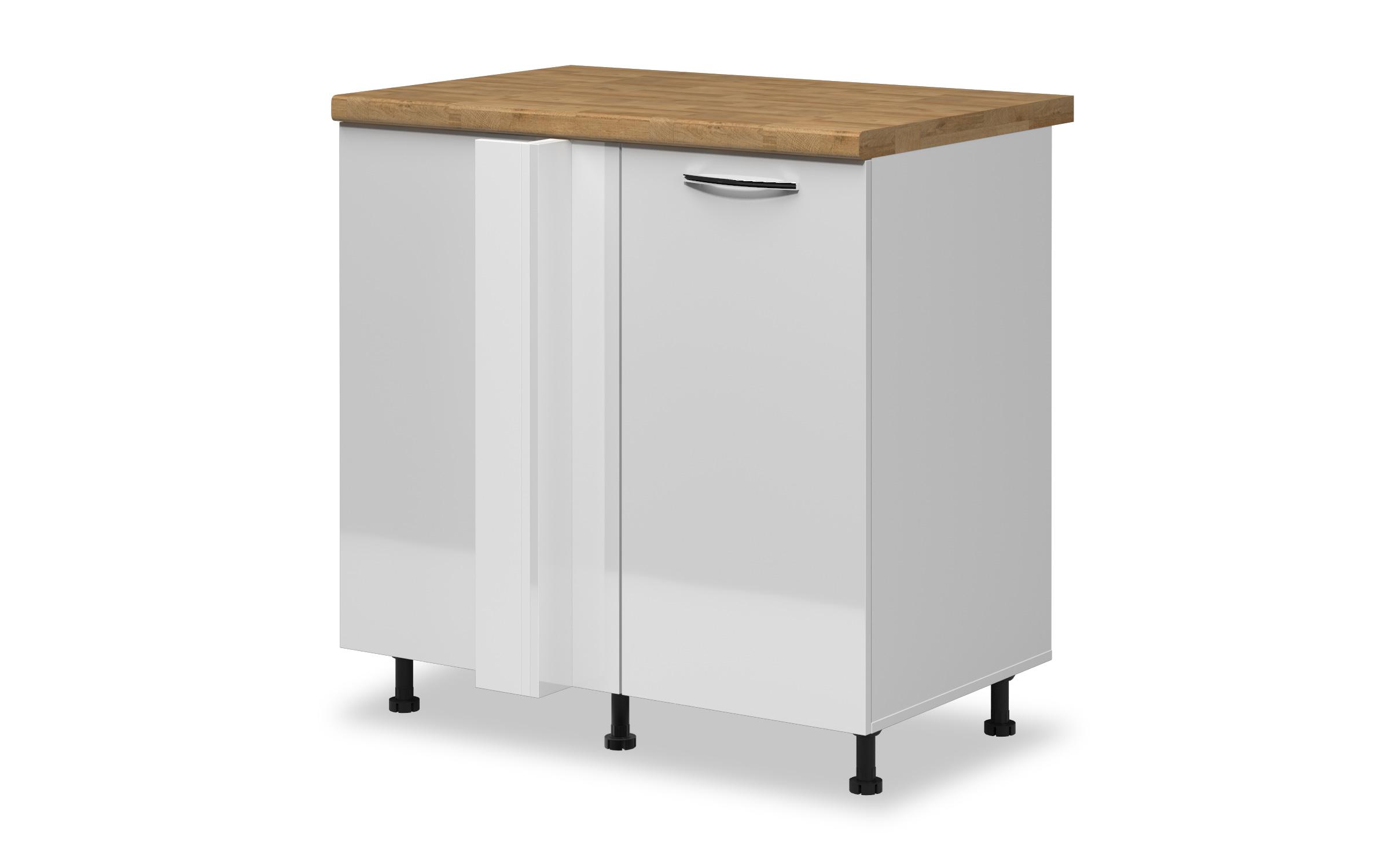 Kitchen cabinet Dakota 18 left, white gloss  1